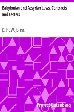 [Gutenberg 28674] • Babylonian and Assyrian Laws, Contracts and Letters